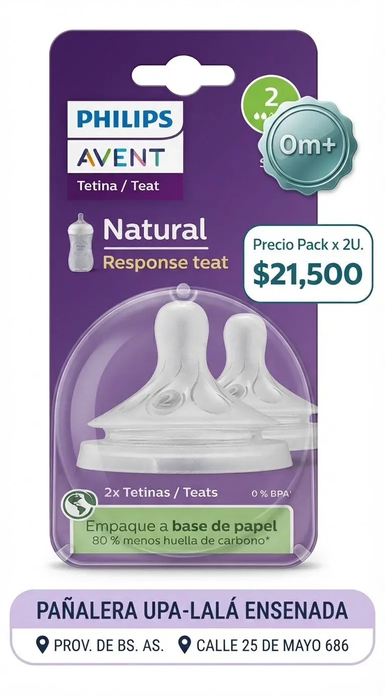 tetinas Natural 0m+ x 2U.