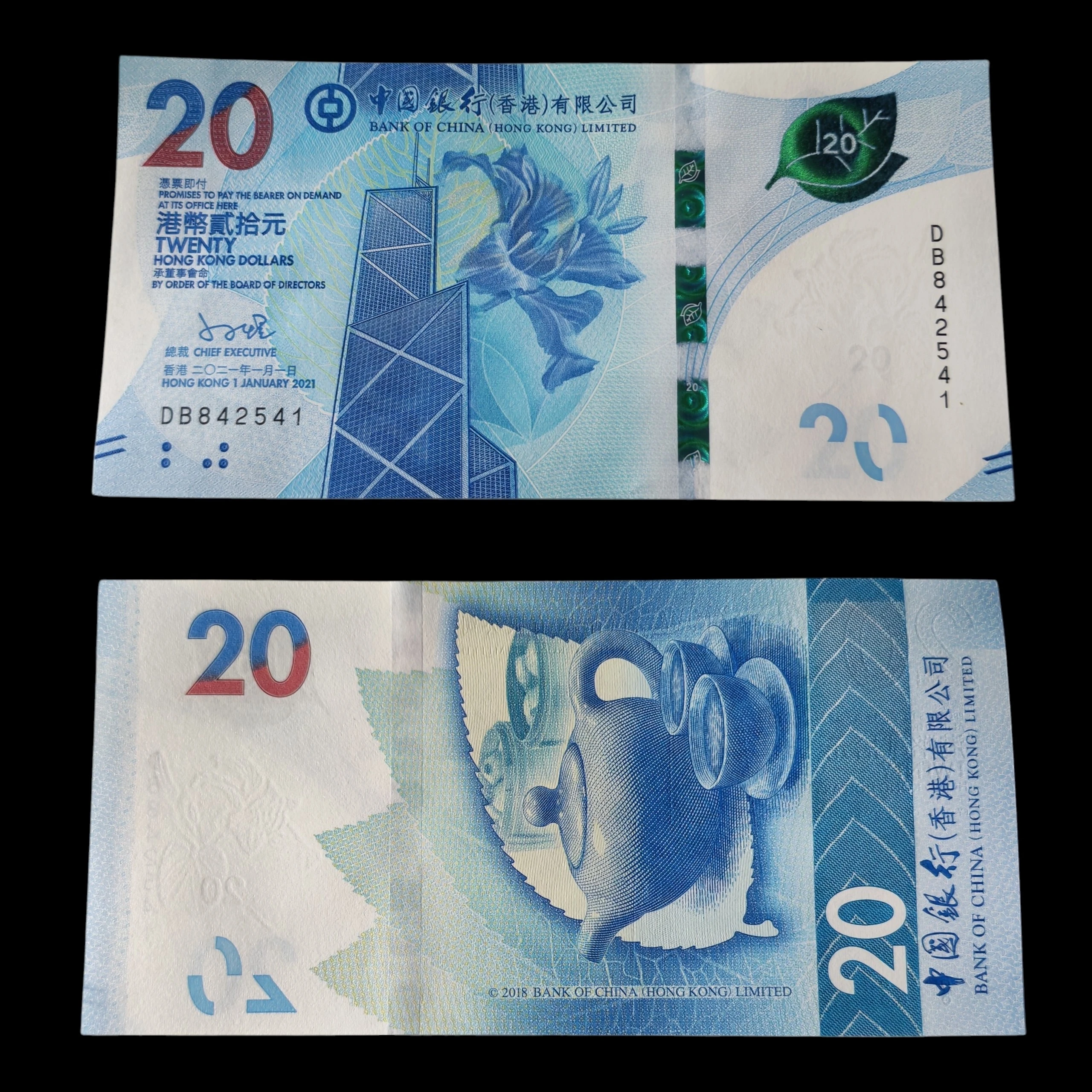 ° Hong Kong 20 dolares UNC