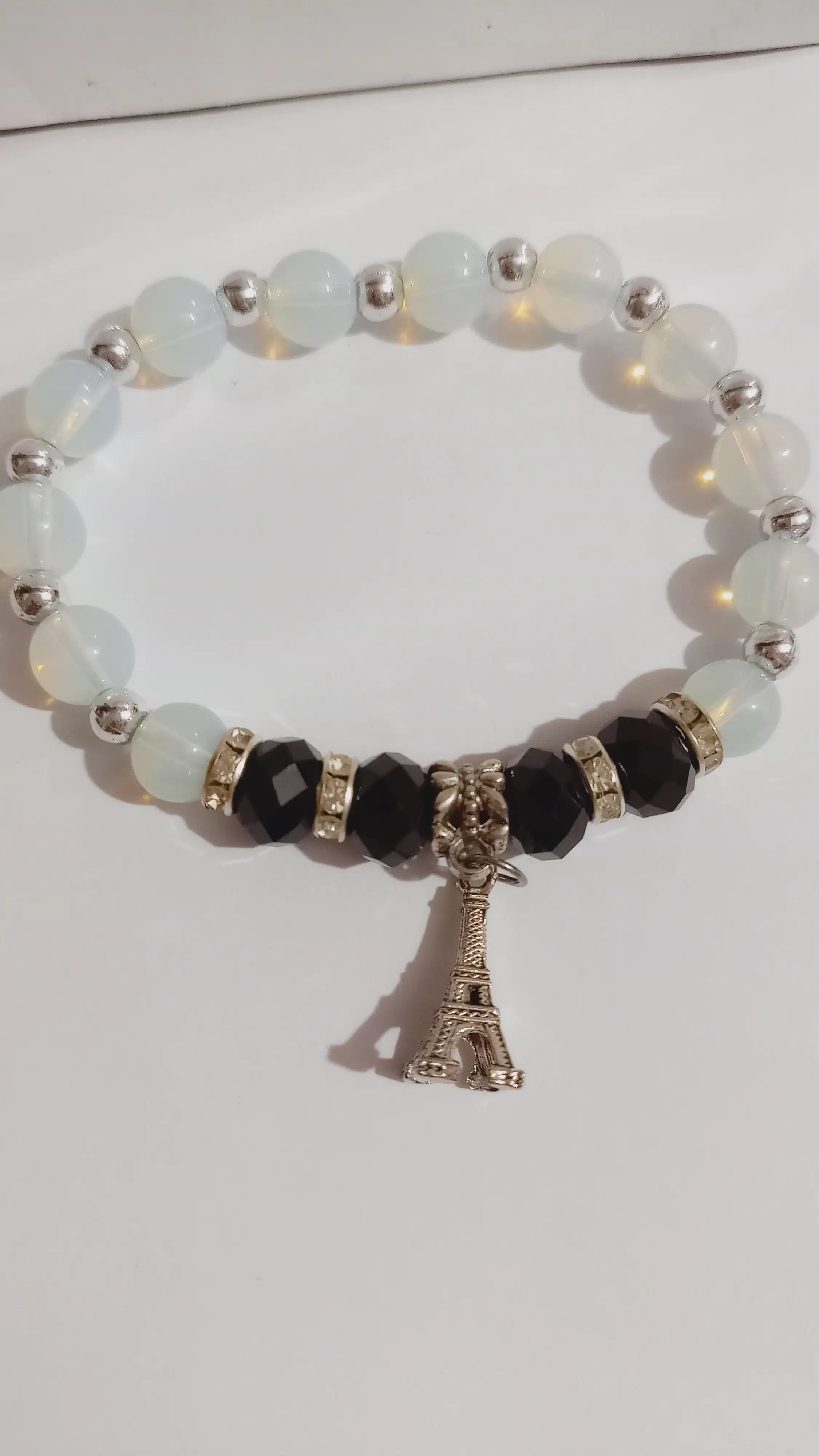 Pulsera elastica con piedra de la luna 4