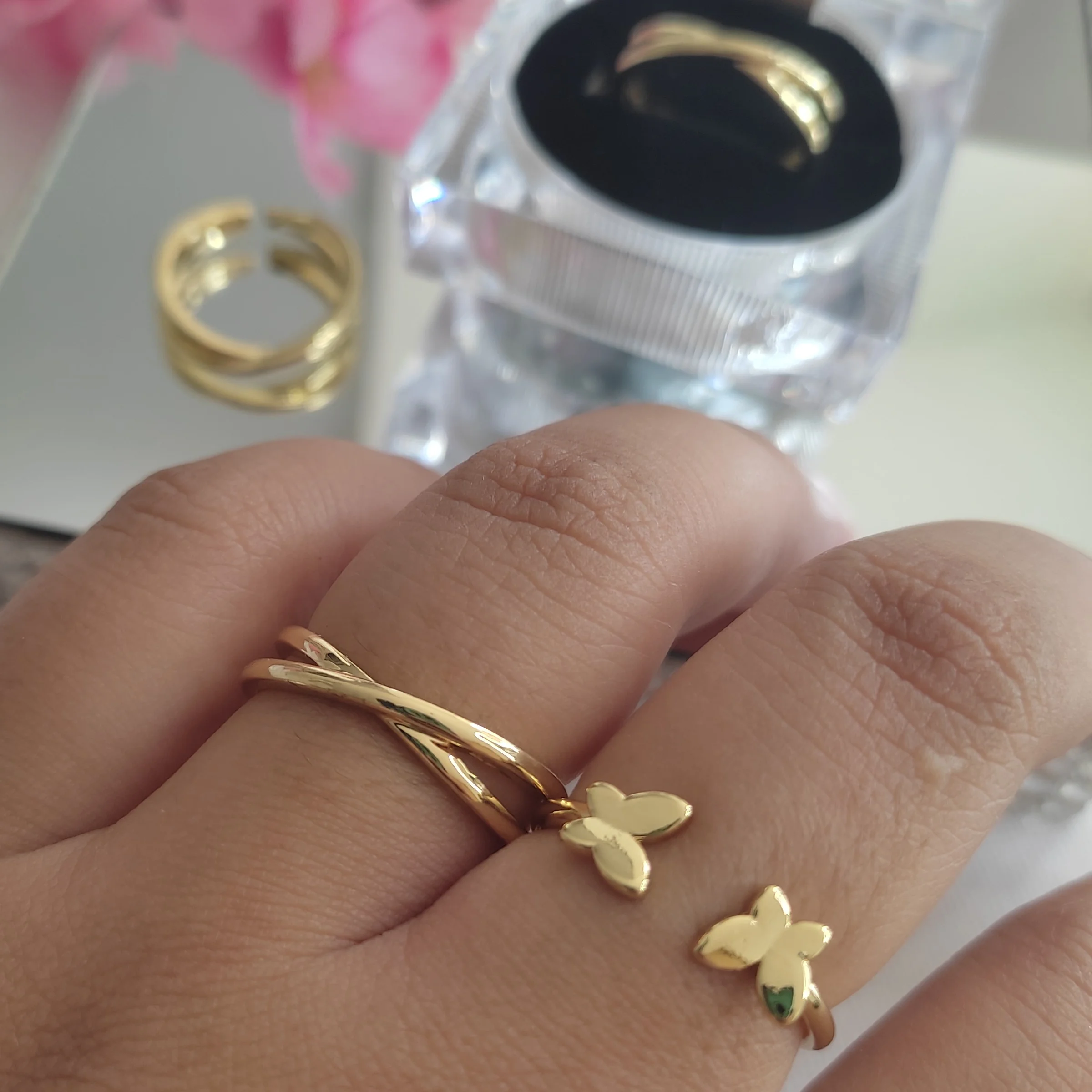 ANILLO AJUSTABLE MARIPOSITAS 2