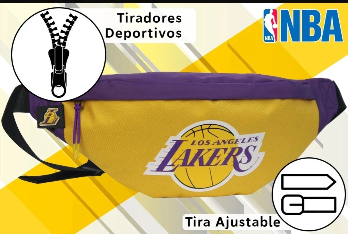 Riñonera NBA LAKERS violeta amarillo