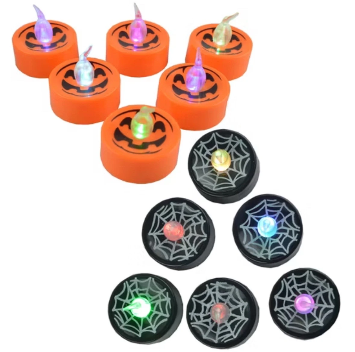 Set 12 Velas LED Halloween Decoración Candelas De Té Surtidas 4
