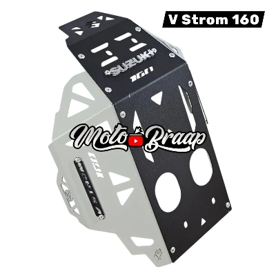 V STROM 160 Pechera acero negro con gris logo 3d ML