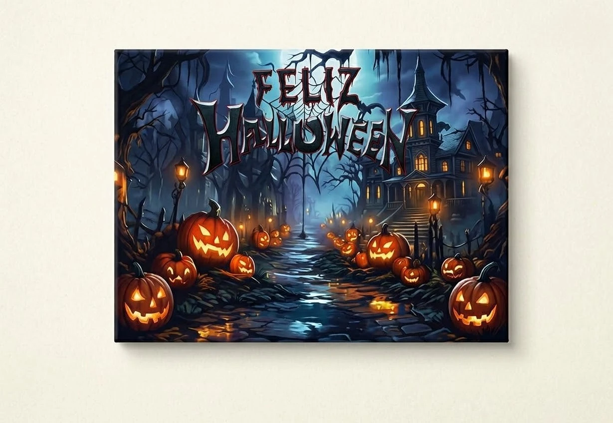 Telon decorativo para fondo de fiesta 70x100cm Halloween 