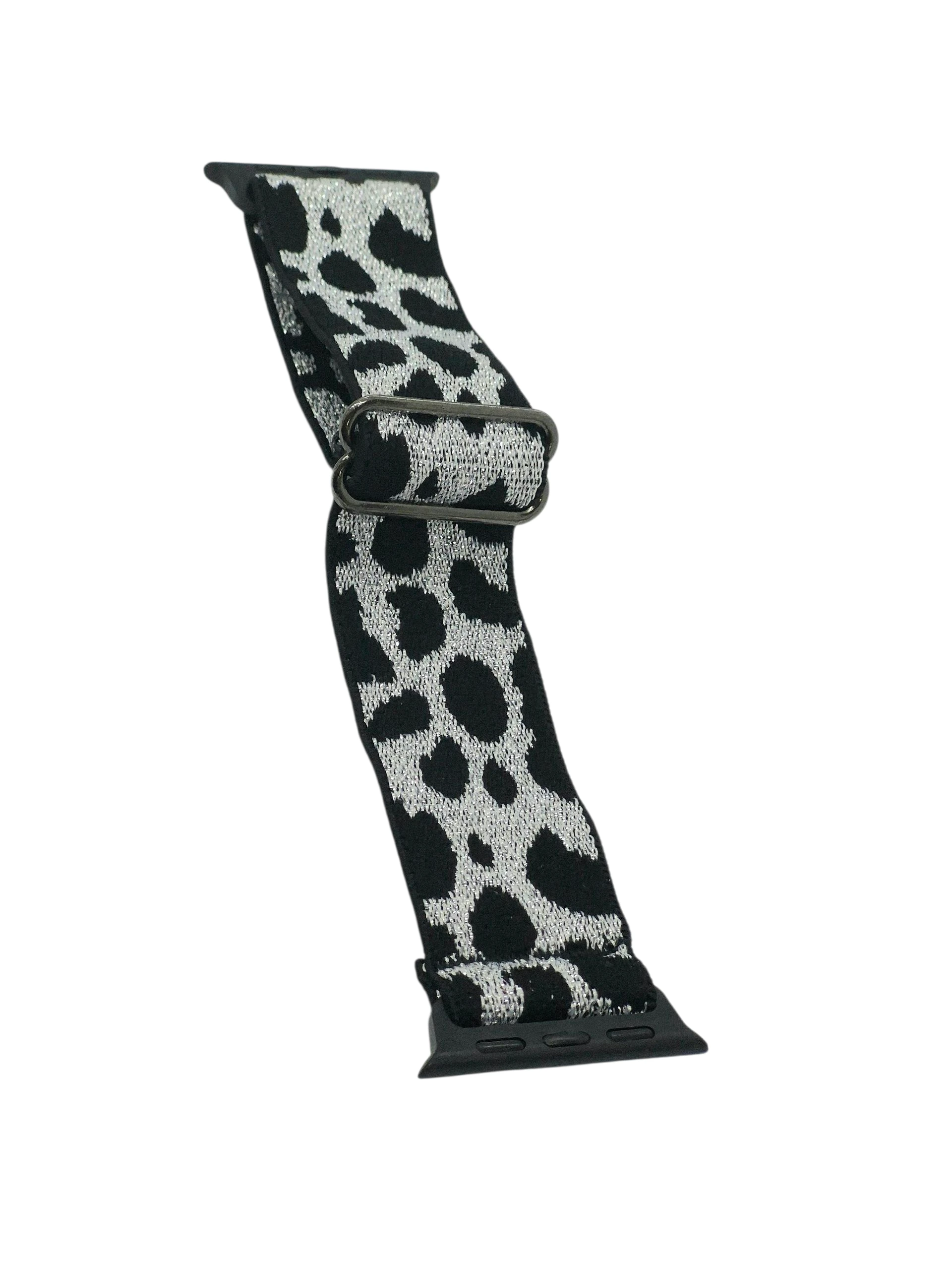 Animal print negra con plateado brillante 