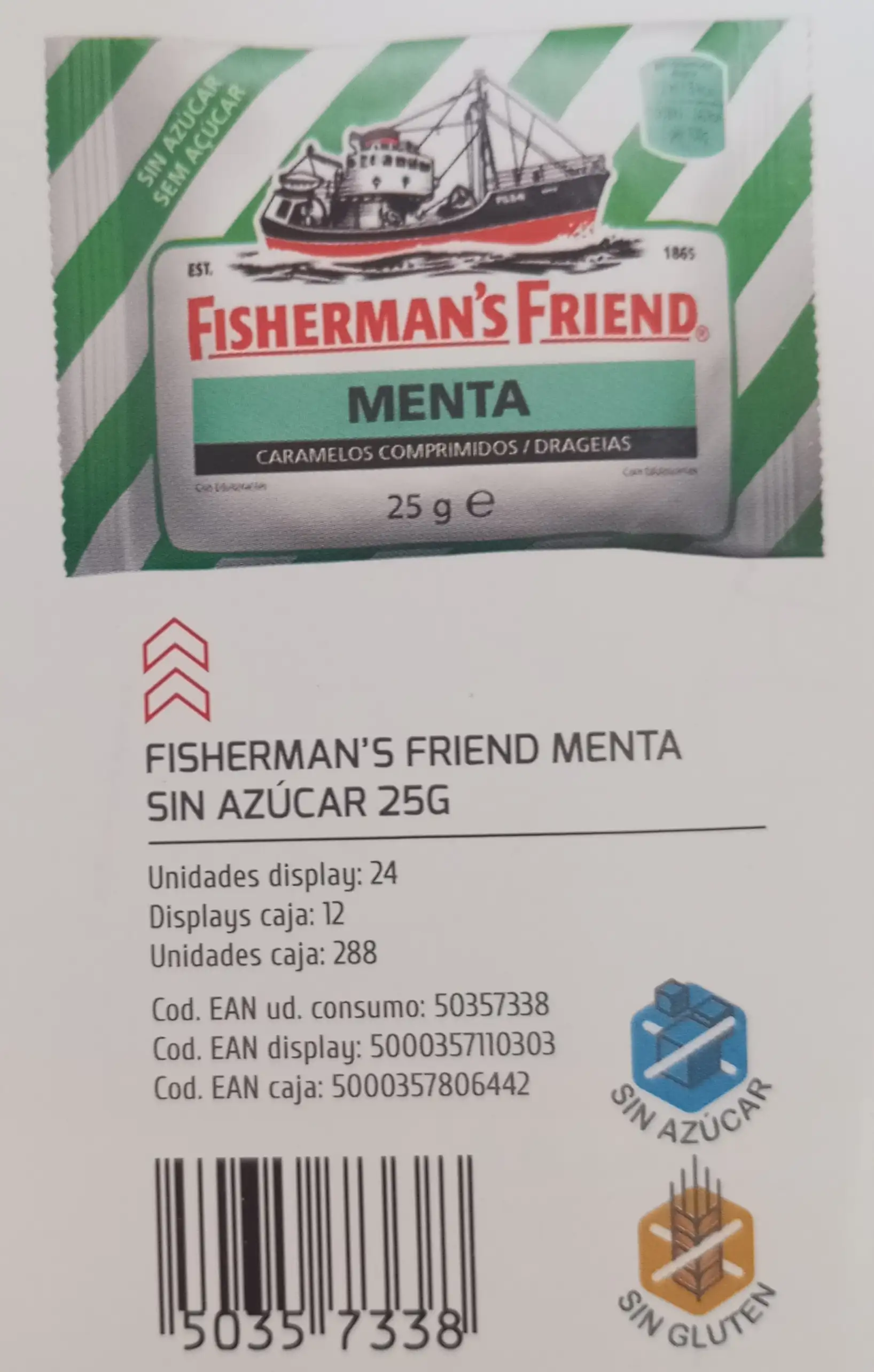 FISHERMANS FRIEND MENTA SIN AZUCAR