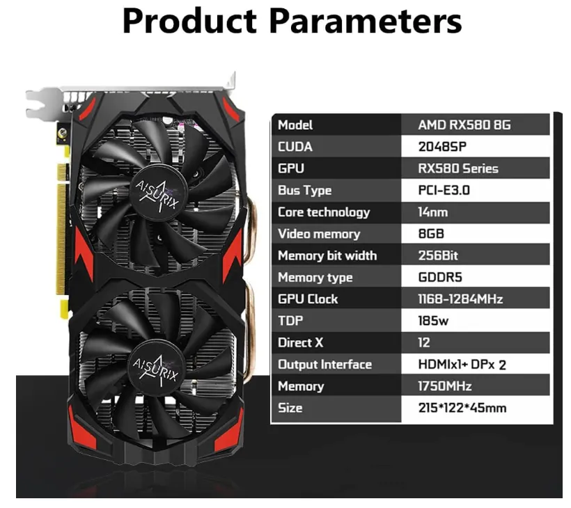 Tarjeta de video Radeon RX 580 5