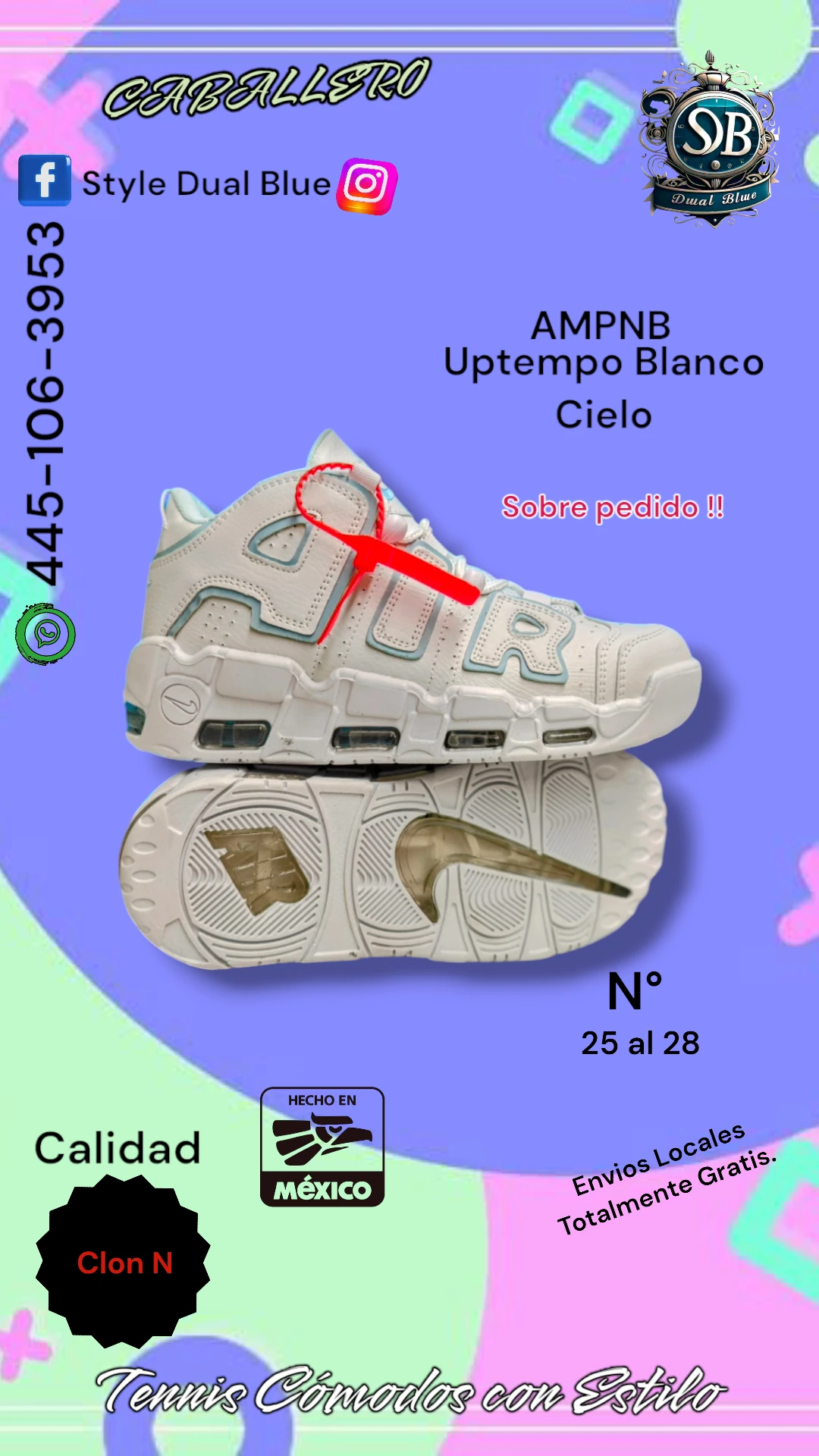 Uptempo Blanco Cielo