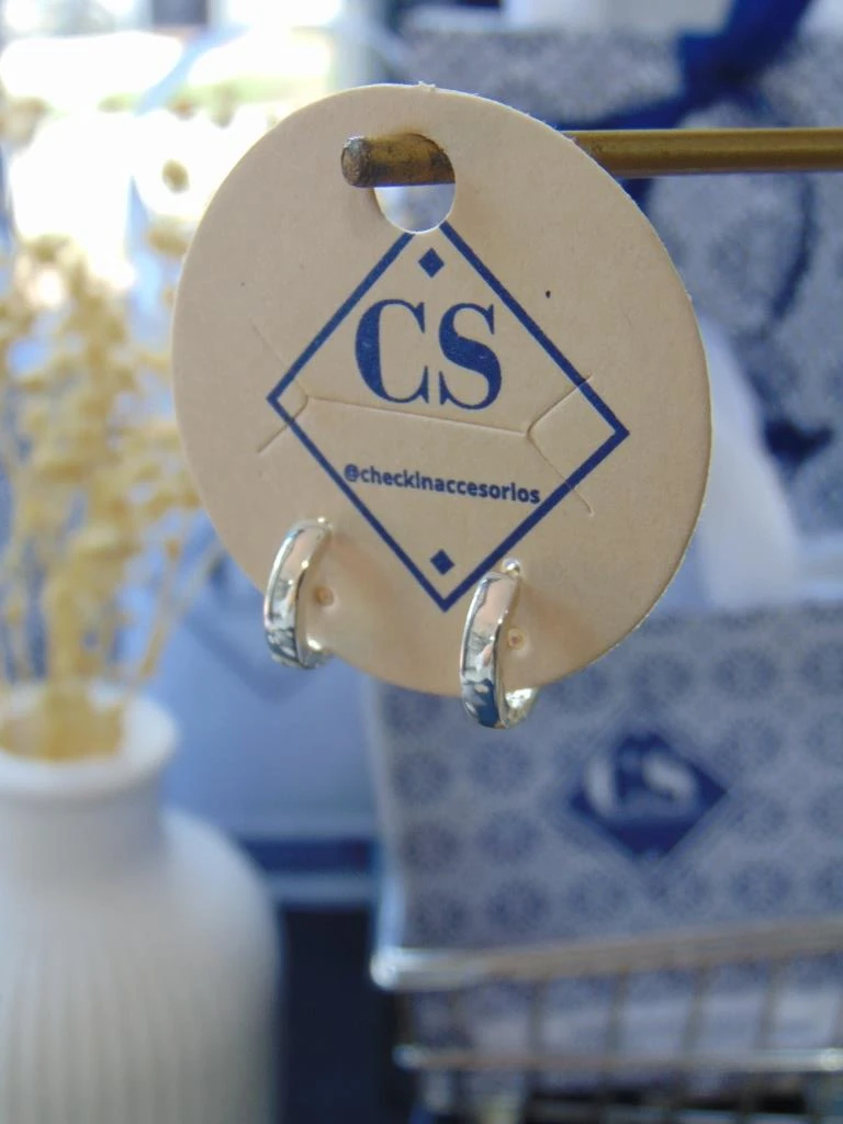 CANDONGAS RODIO PLATE LISA GRUESA PLANA 1.1CM BAÑO PLATA 3