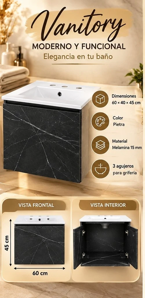 VANITORY MODERNO Y FUNCIONAL *CONSULTA DISPONIBILIDAD CON EL VENDEDOR*