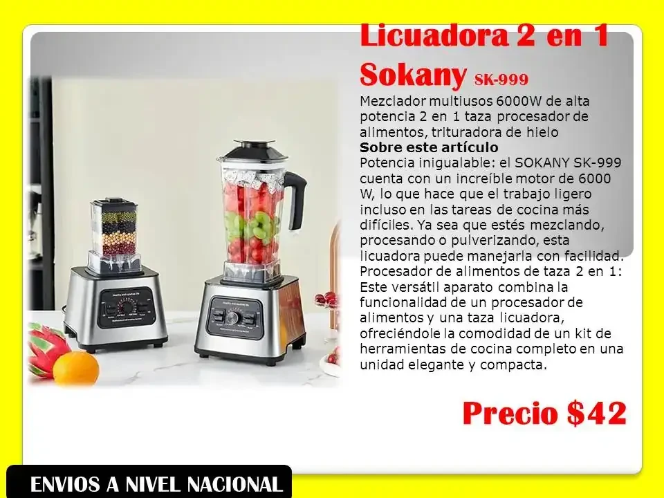 Licuadora sokany con molino incluido  4