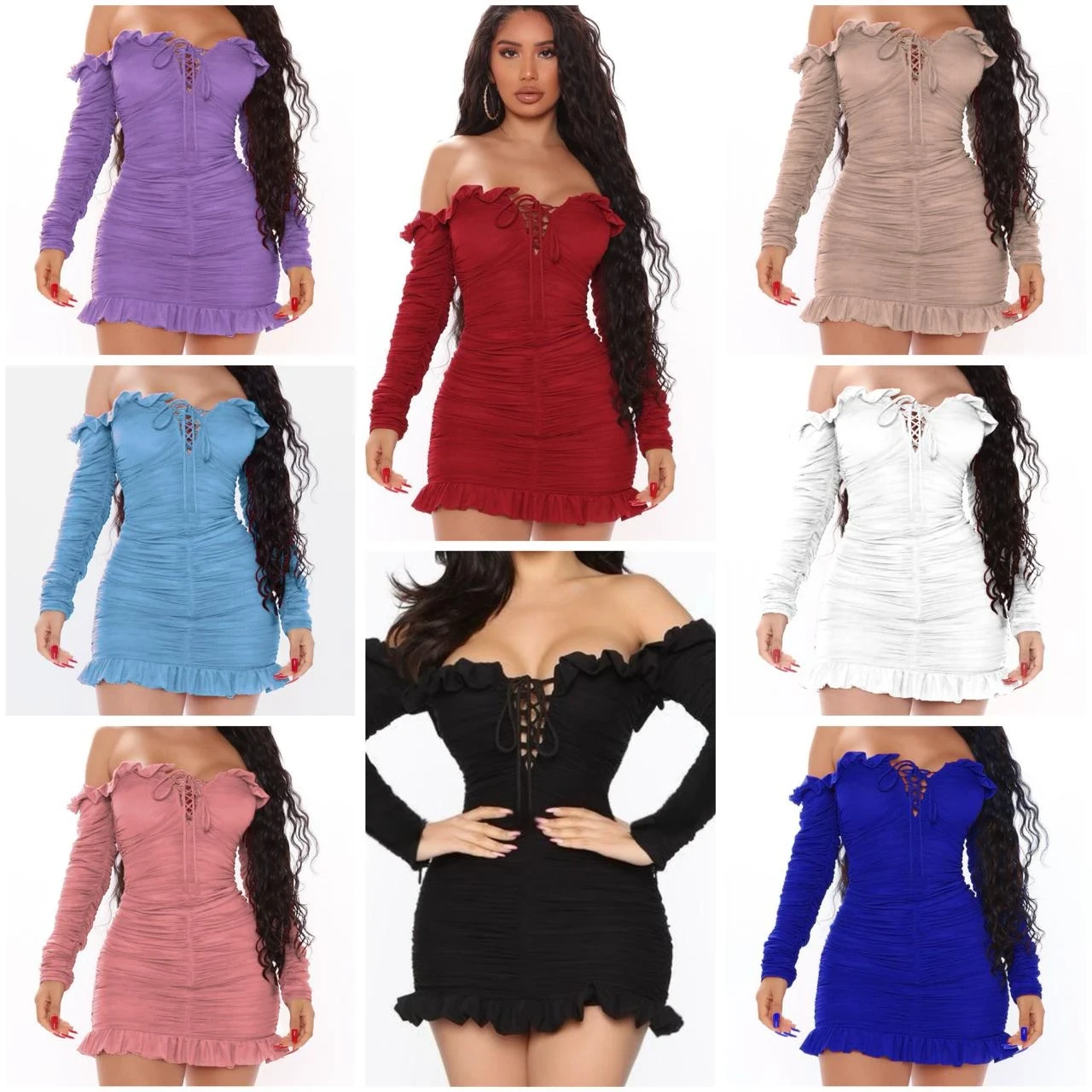 VESTIDO CUELLO BANDEJA 