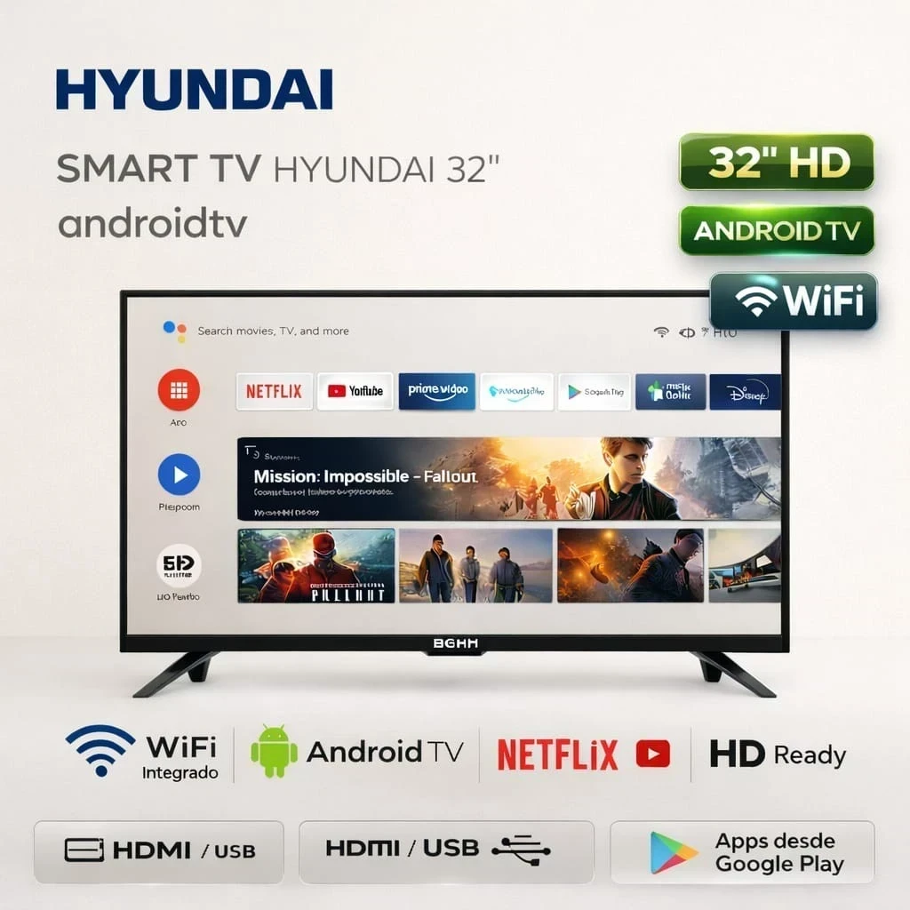 Smart Tv Hyundai 32" Android 