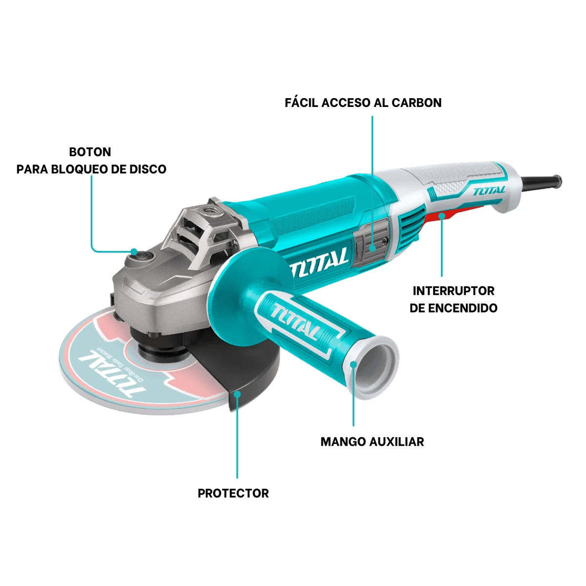 TG12018026 Amoladora angular 7" 2000w industrial total 4