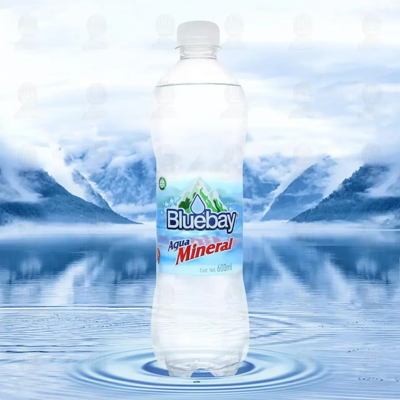 Agua mineral natural 600ml bluebay paq 12 piezas