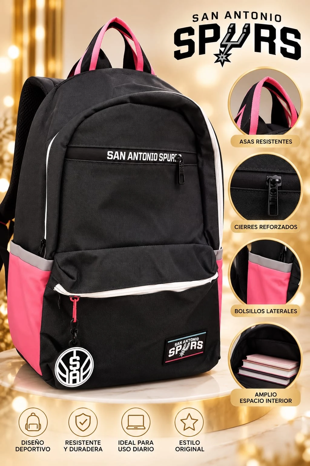MOCHILA SAN ANTONIO SPURS