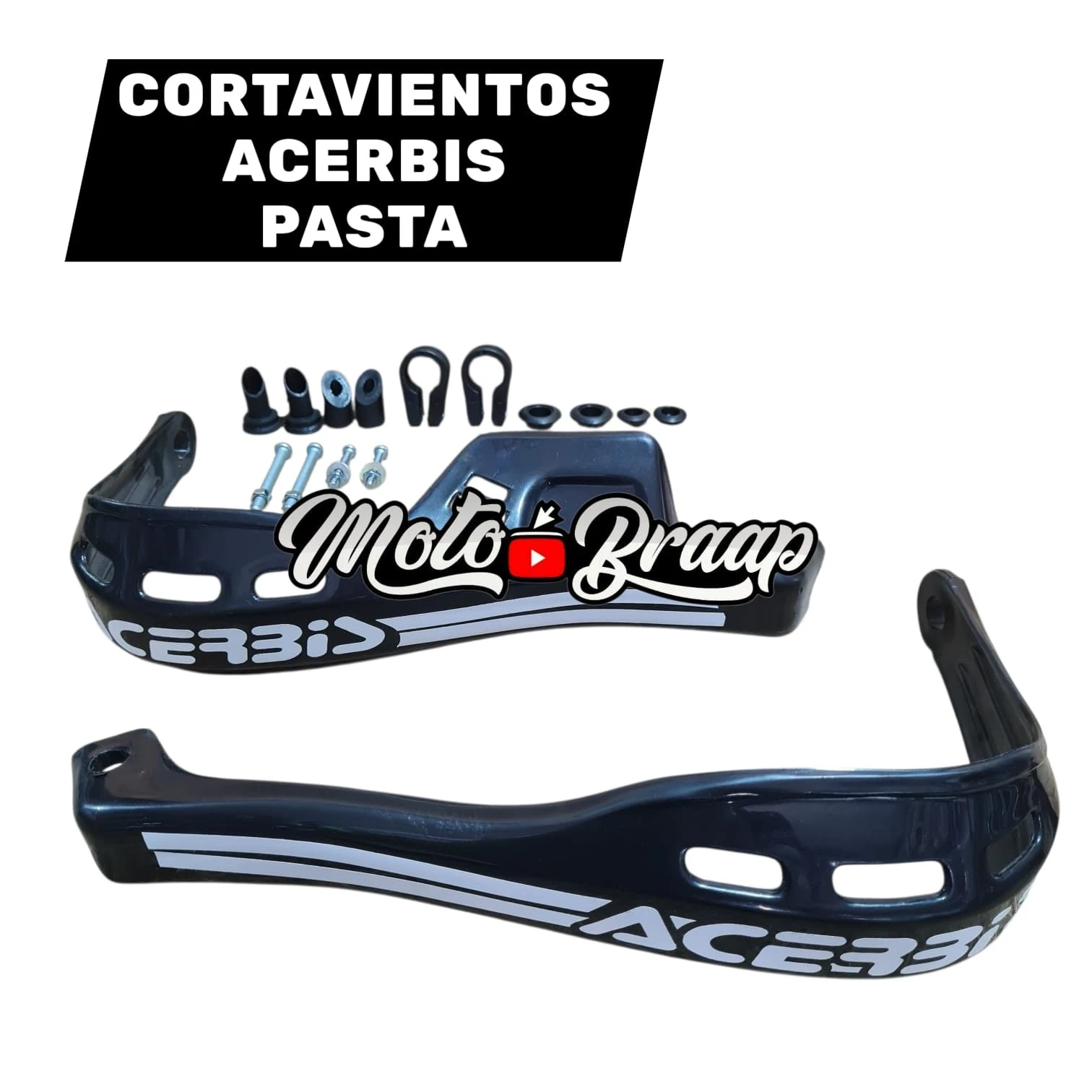 Cortavientos tipo Acerbis / manubrio 7/8 / pasta negro