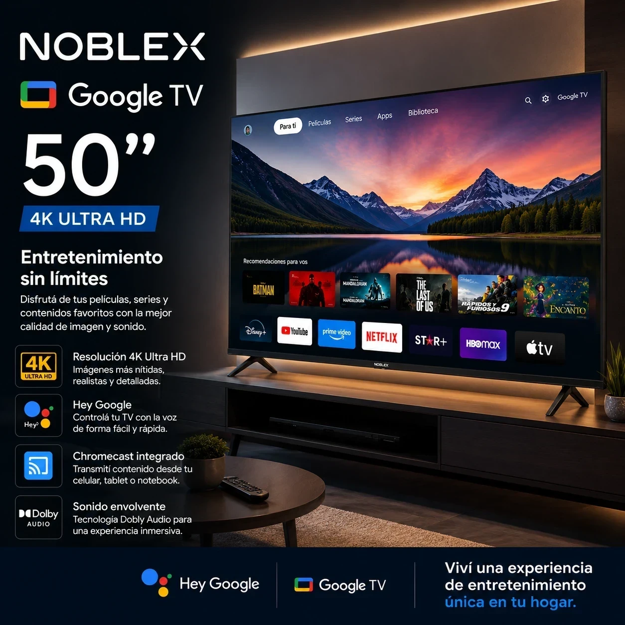 Noblex 50" Google Tv