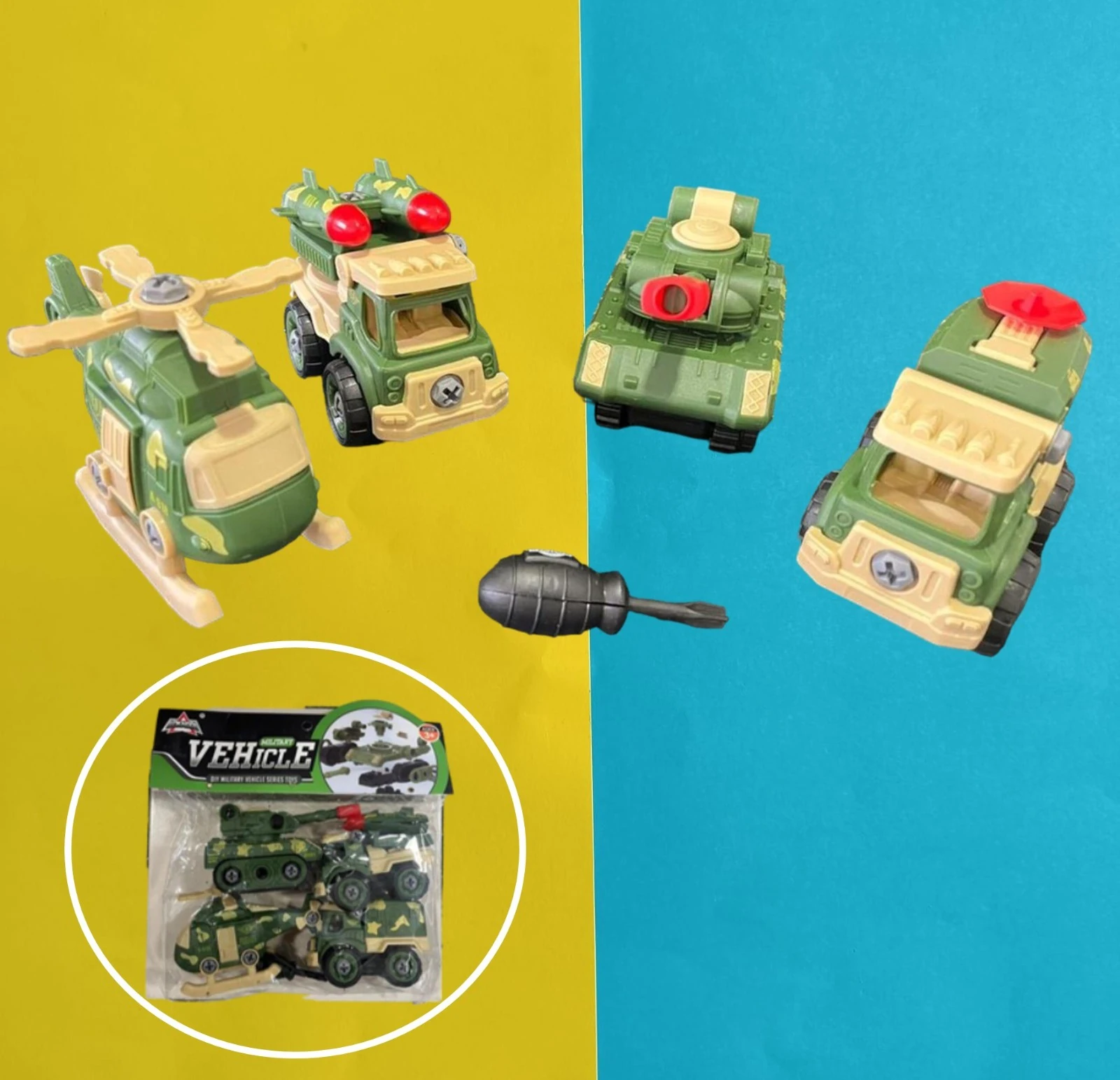 PAQUETE SET CARROS MILITAR