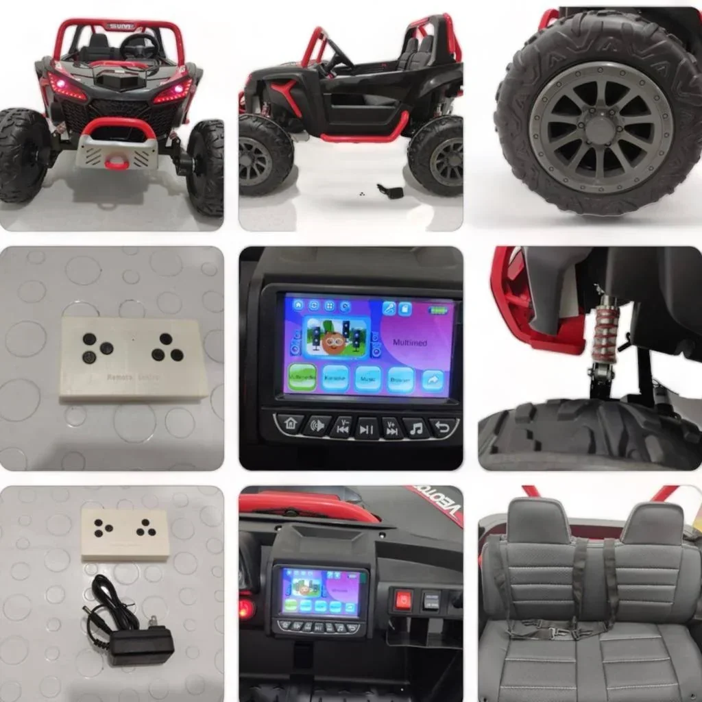Carro Eléctrico Para Niño Buggy Gigante Con Pantalla de Video Gigante 1 a 8 años 7