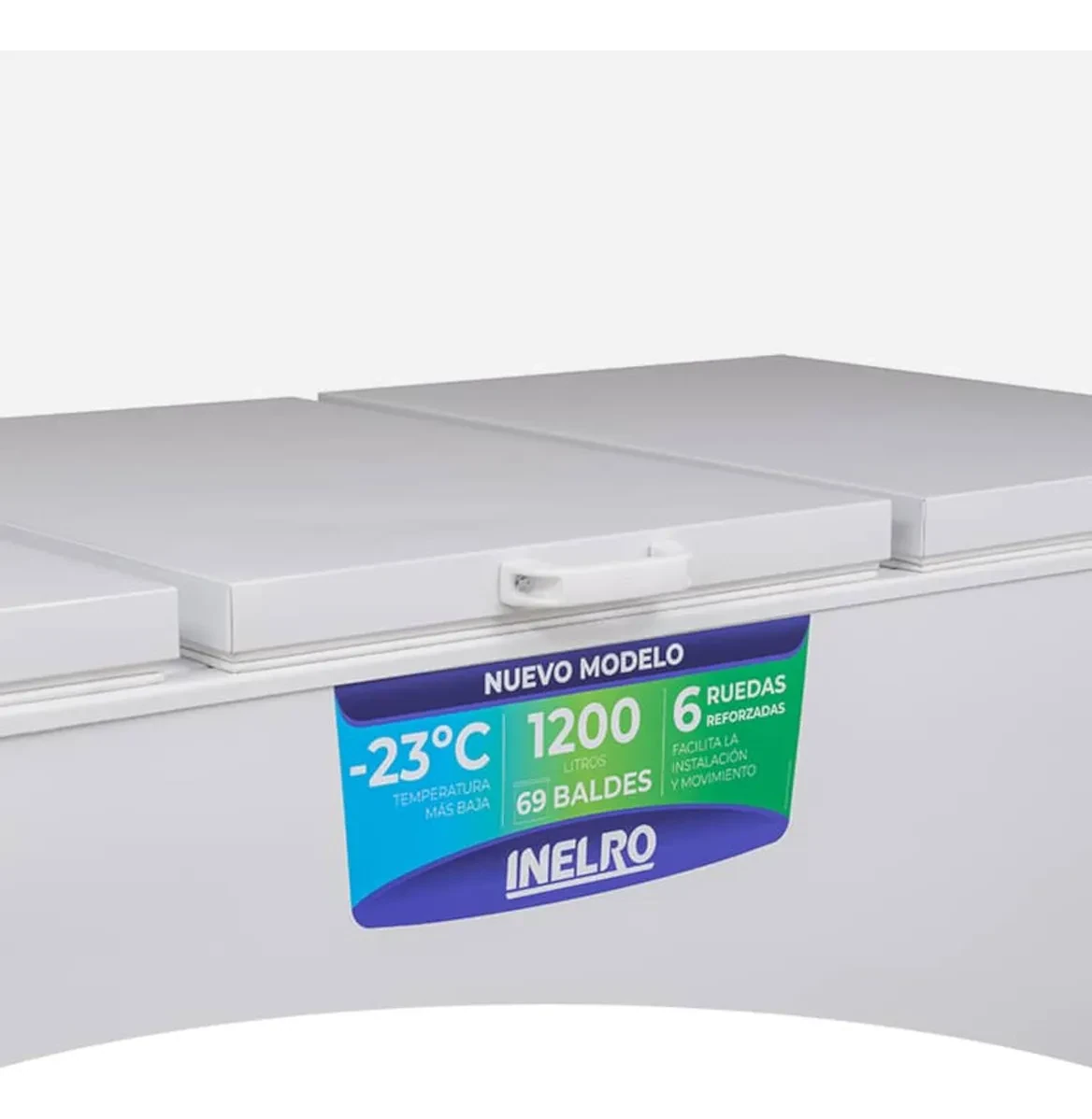 Freezer Horizontal De Pozo Inelro Fih 1200 Congelados Color Blanco