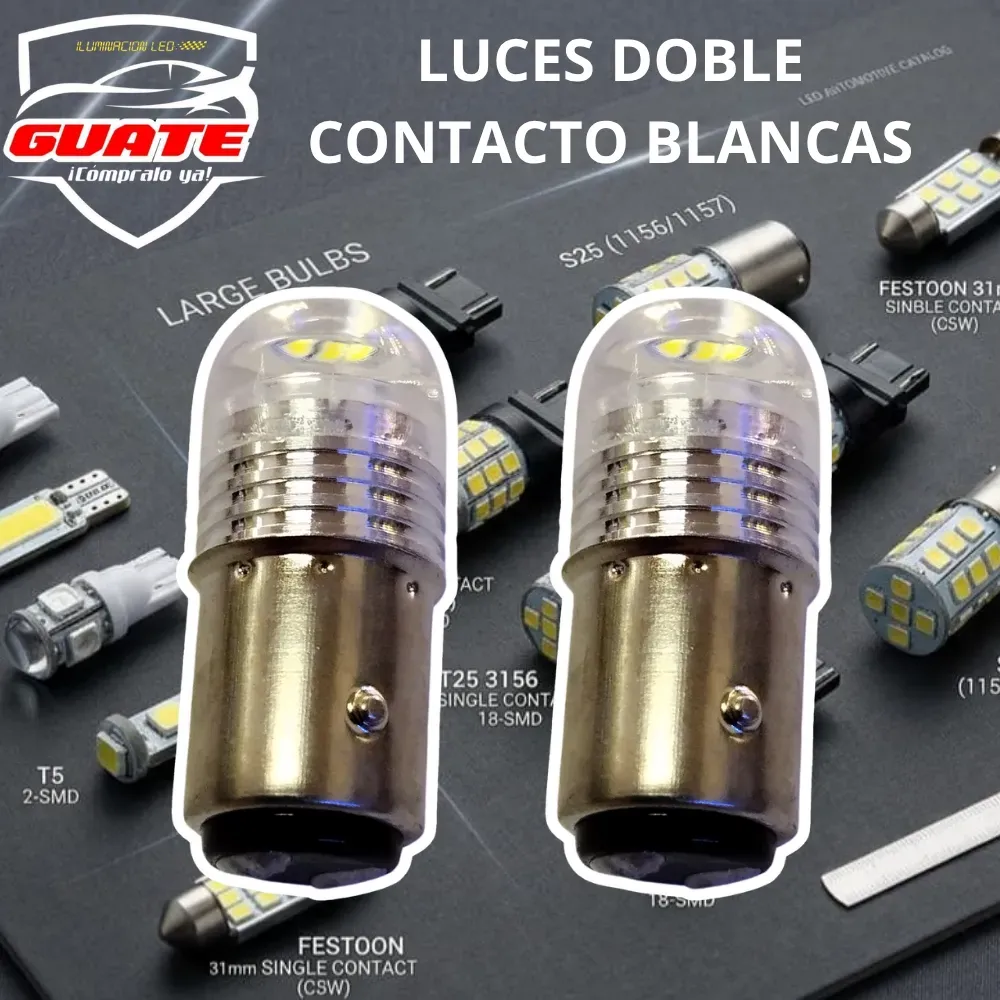 LUCES DOBLE CONTACTO BLANCAS 