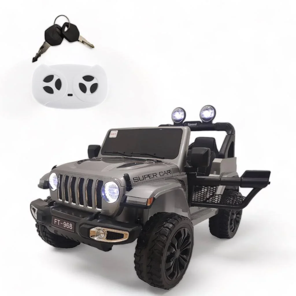Carro Eléctrico Jeep Super Car Llave de Encendido Control Remoto 1 a 8 años 10