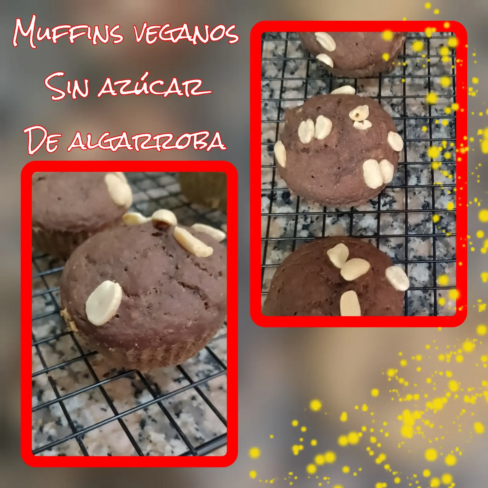 Muffins veganos sin azúcar de algarroba x 8