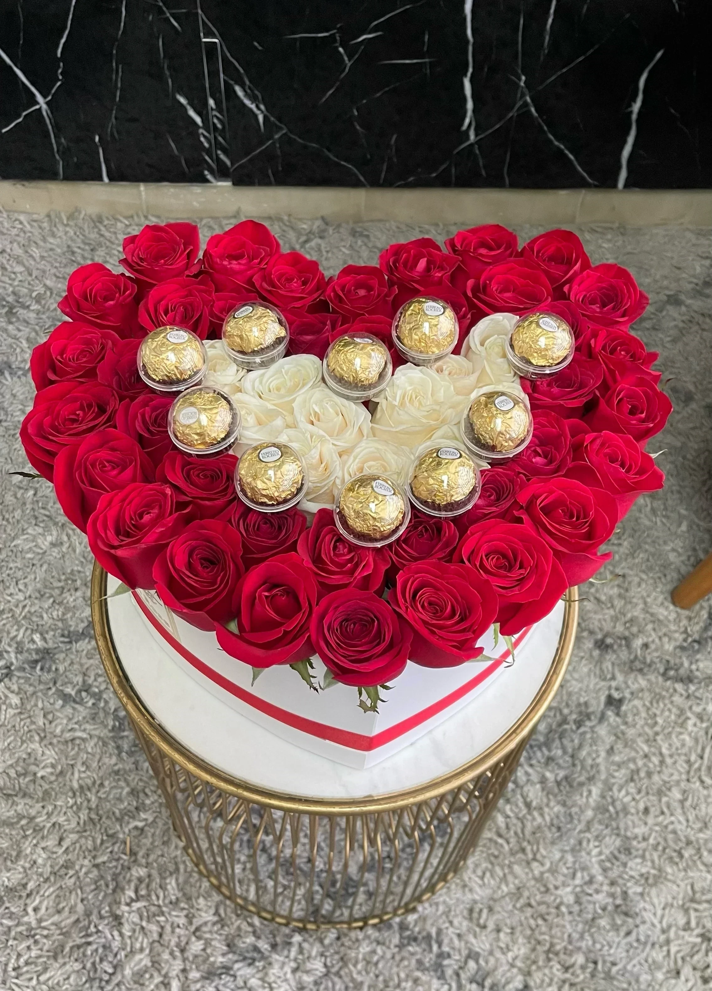 Corazon mediano con ferreros  3