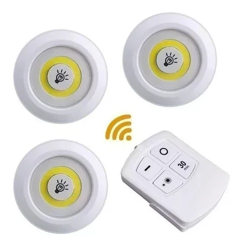 Set Luces Led Inalámbricas Control Remoto Luz Fría