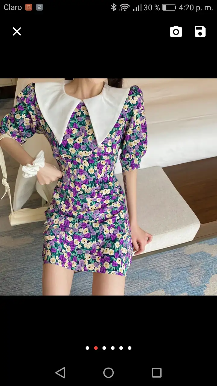 Vestido estampado coreano 3