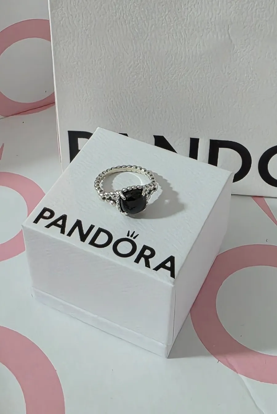 Pandora Ring Vibrant Spirit Black Crystal