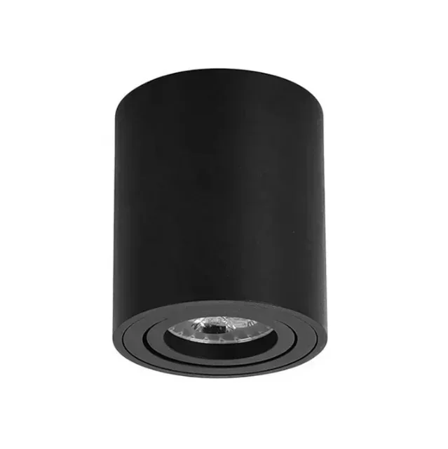 APLIQUE TECHO NEGRO CILINDRO 1L GU10