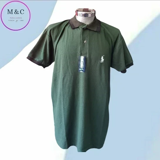 Playera T- XL Polo diseño cuello y mangas