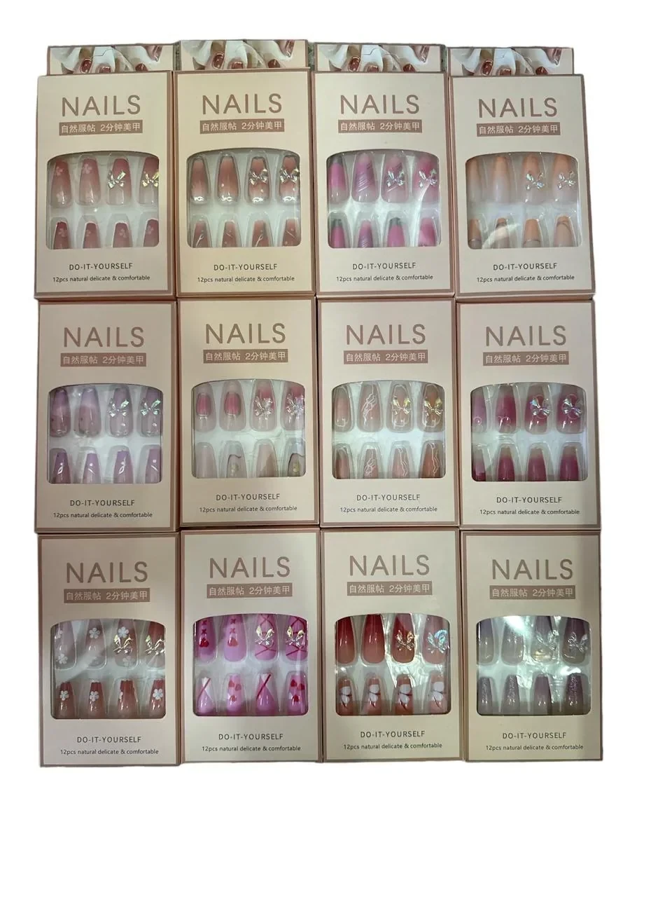 nails caja de unas press on x12 ha-1484