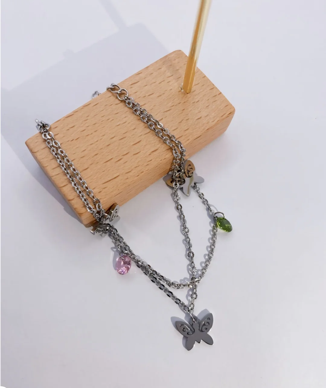 Pulsera doble mariposa  2