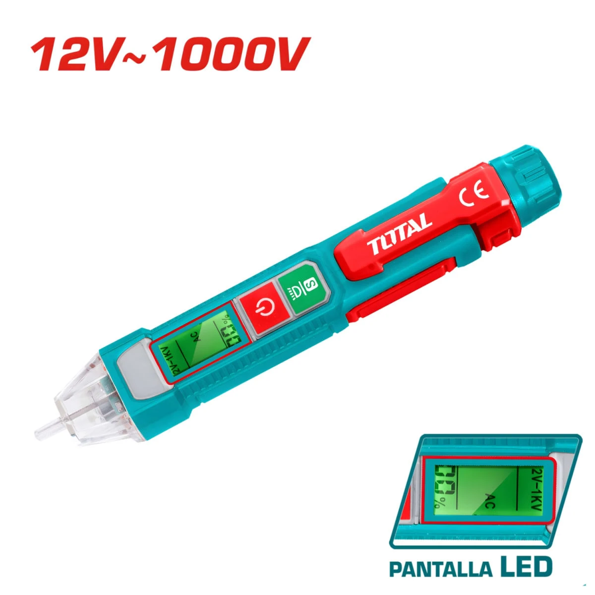 Detector de voltaje ac led alta 12v-1000v total