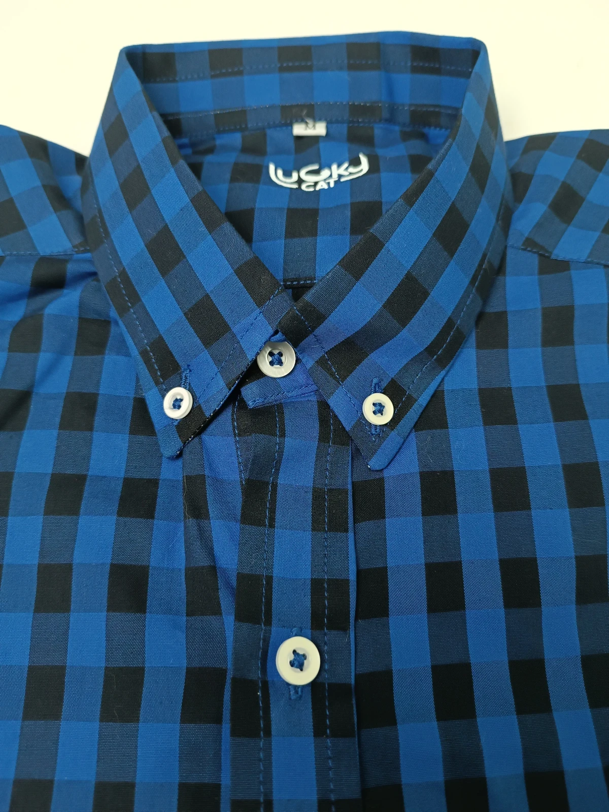 Camisa cuadros azul 