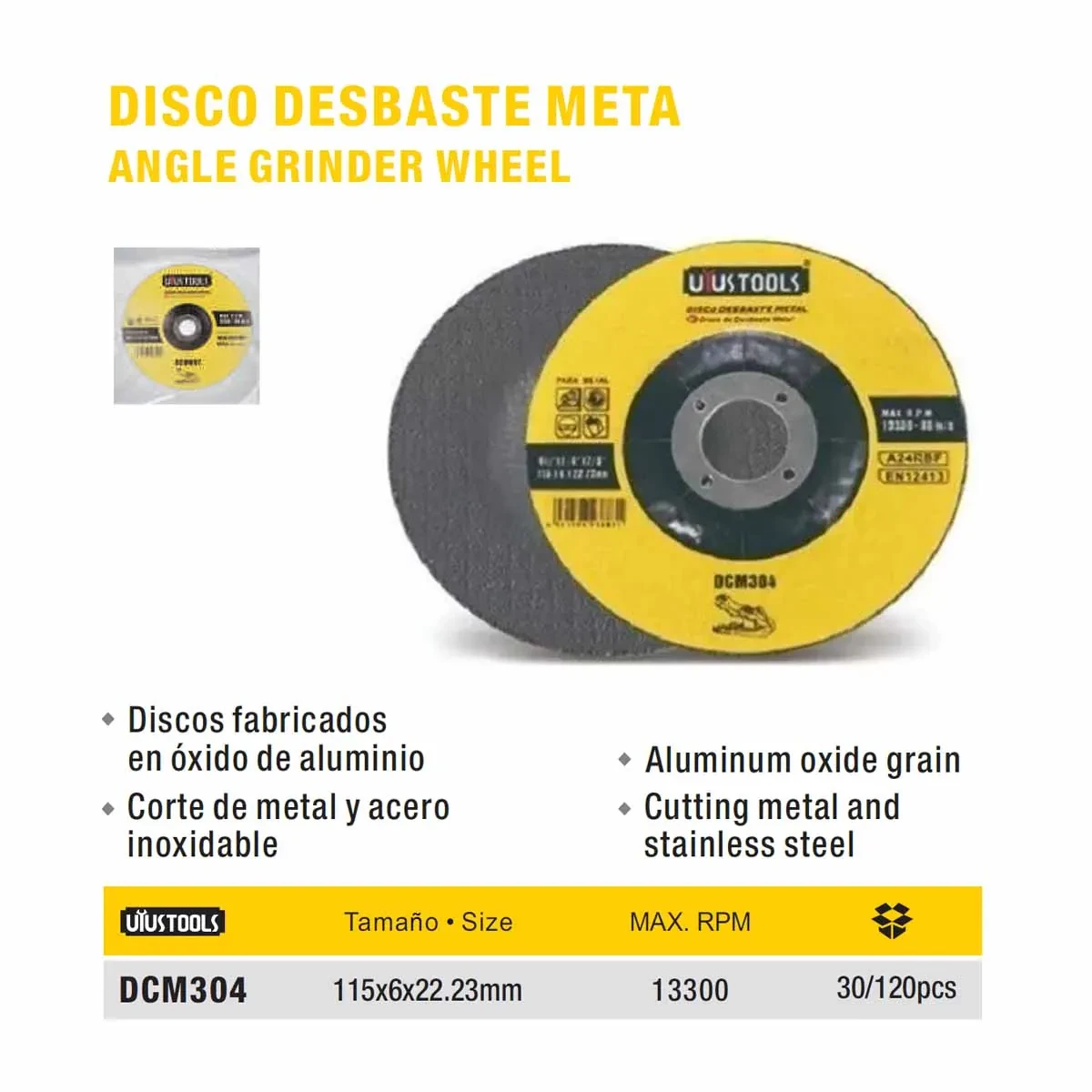 DISCO DE DESBASTE UYUST 4 1/2"-115