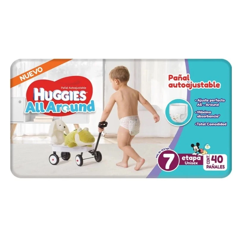 Huggies All Around ajustable etapa 7 unisex 40 pzs