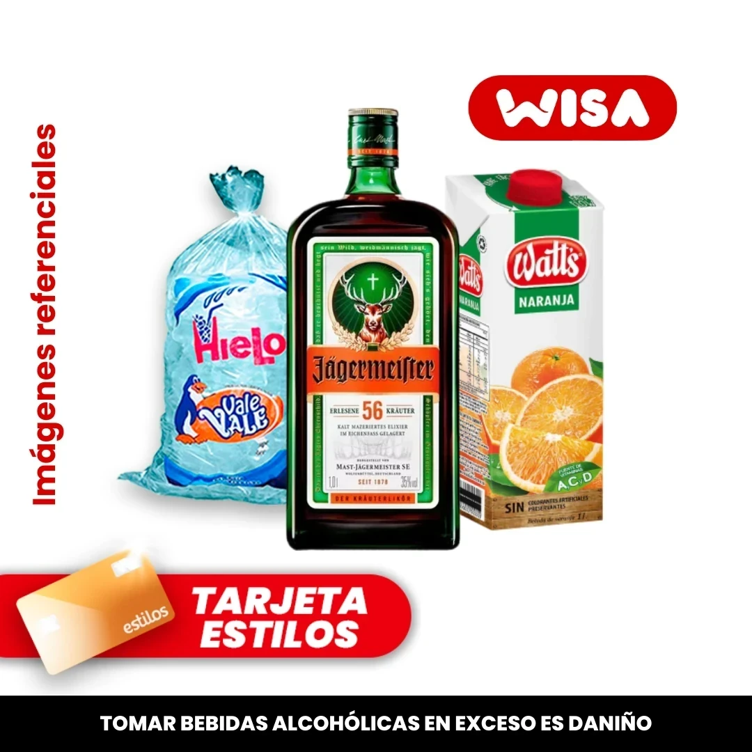 EXCLUSIVA PARA TARJETA ESTILOS - Combo Jager 1 L