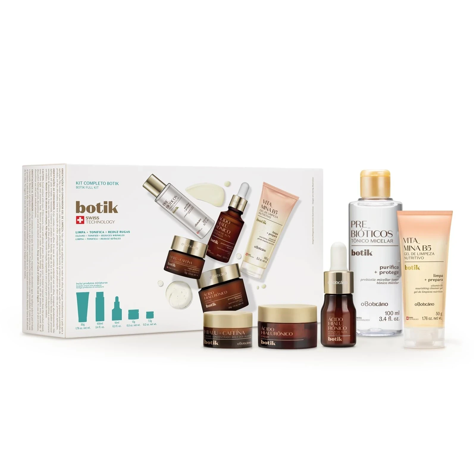 Kit completo de línea facial Botik (5 artículos)
