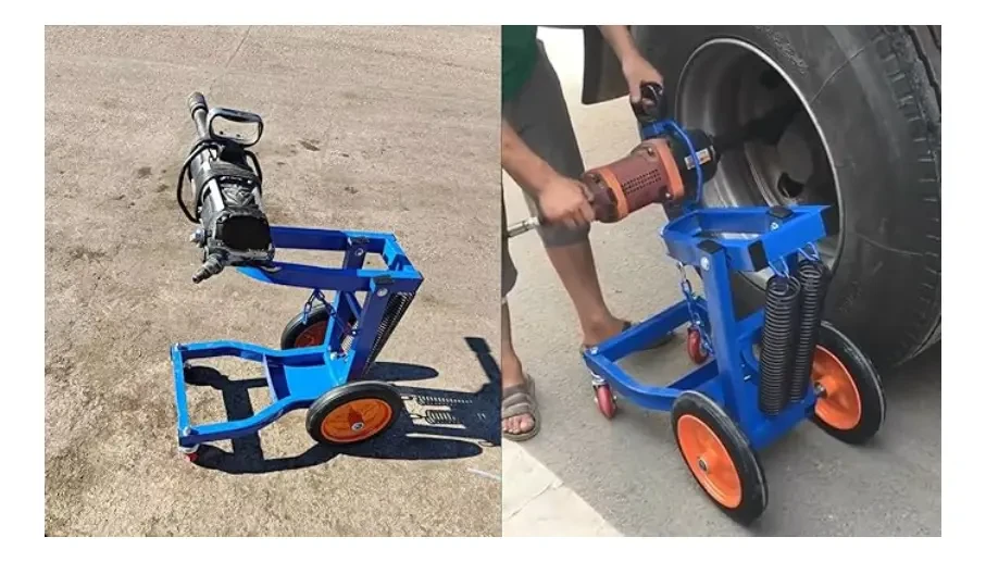 Carro Soporte Movil Para Pistola Impacto 1 Pulgada Gomeria 4