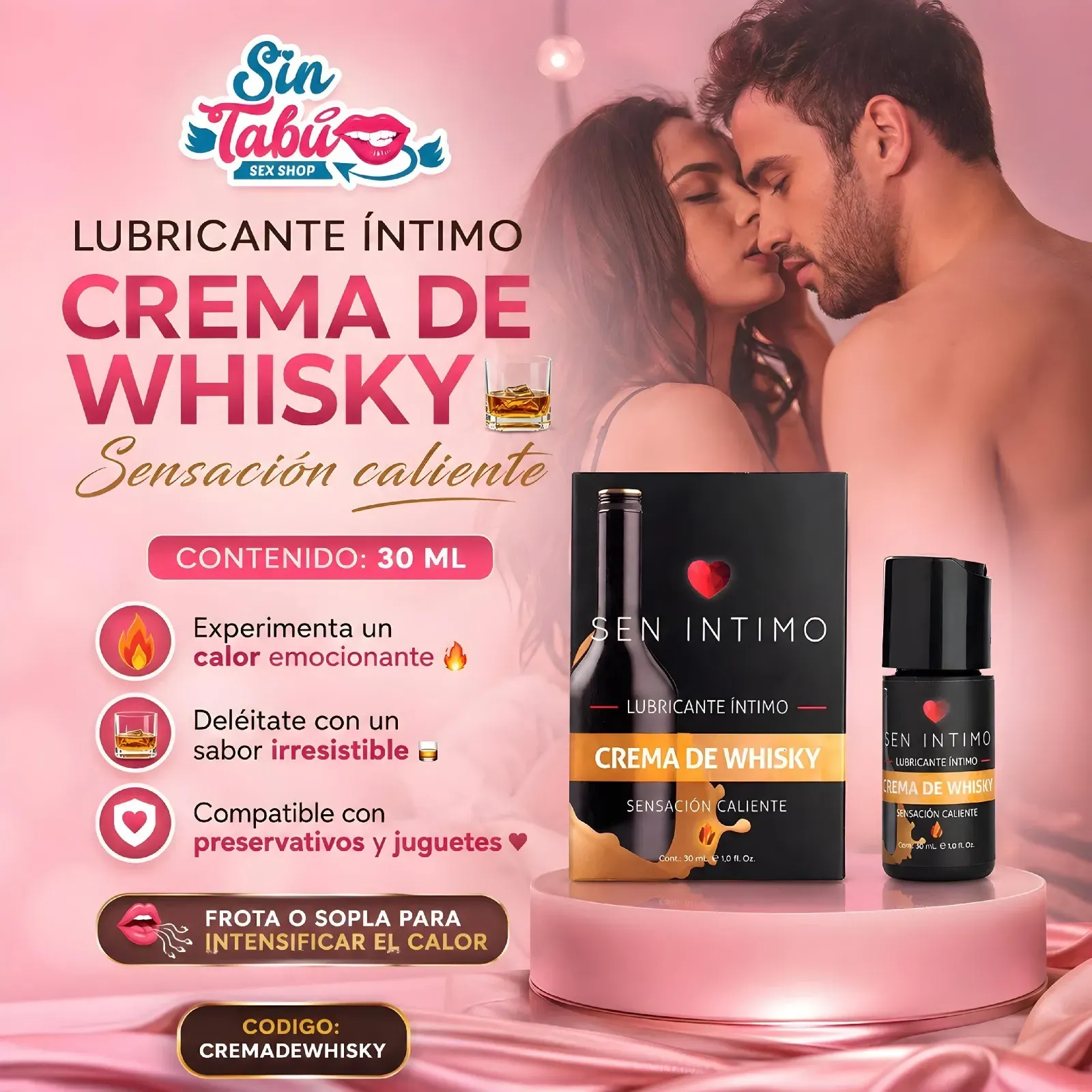 LUBRICANTE CALIENTE CREMA DE WHISKY 