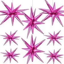 GLOBO ESTRELLA 14 PUNTAS FUCSIA