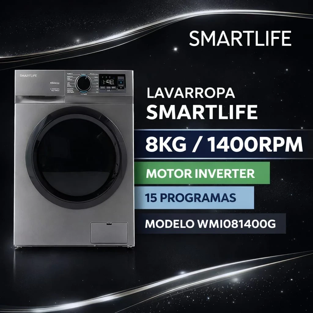 Lavarropas Automático 8KG SL-WMI081400G Inverter  Gris