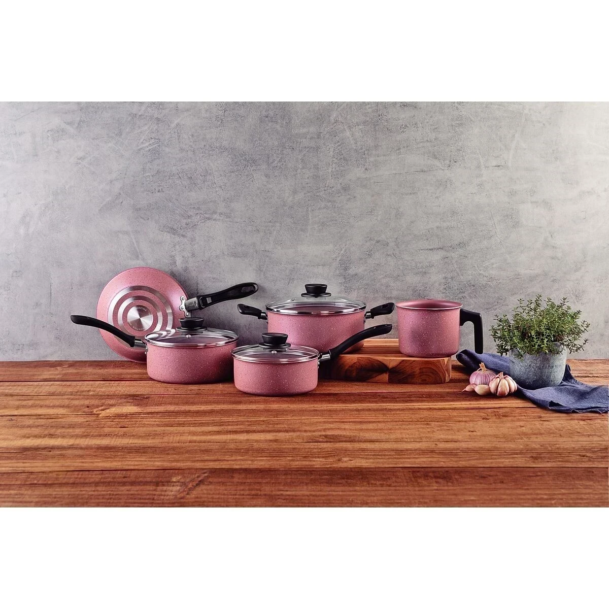 SET DE OLLAS TRAMONTINA 5 PIEZAS LINZ  2