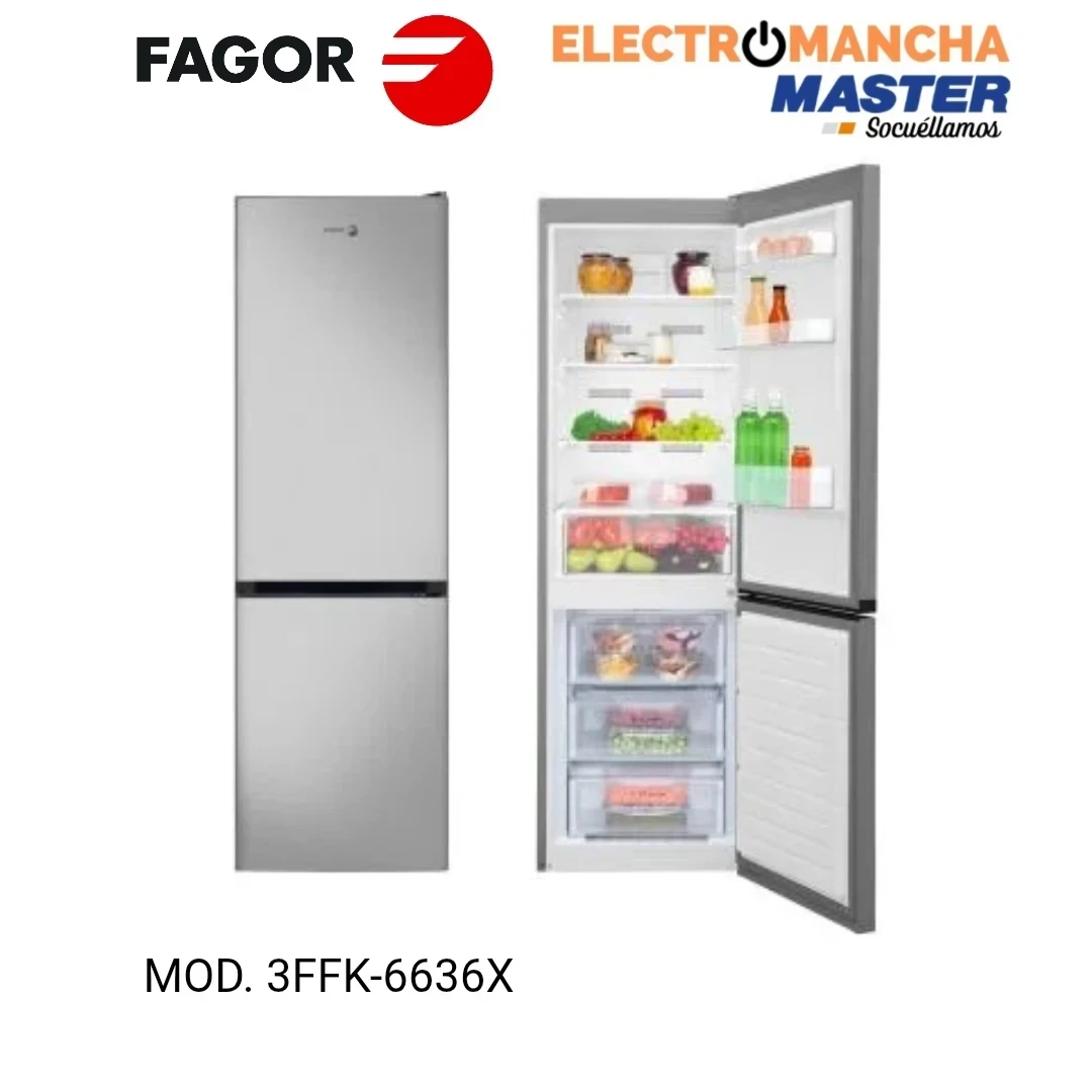 FRIGO COMBI FAGOR 3FFK-6636X NO FROST 1,86X60 INOX E 4