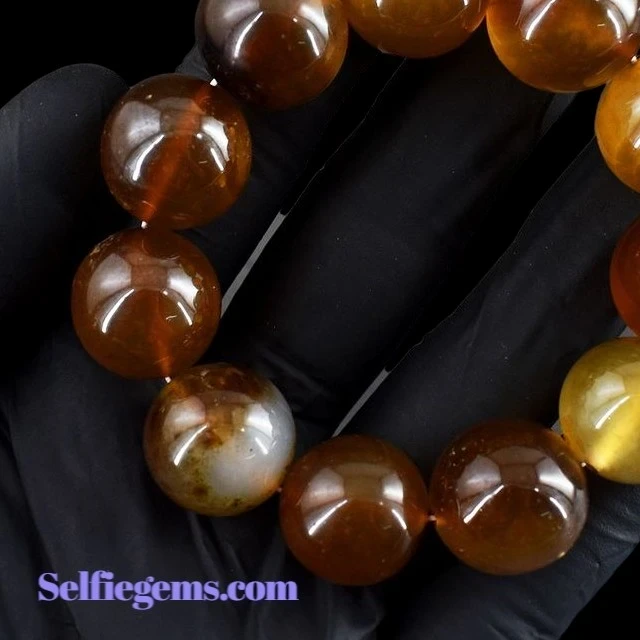 Espectacular pulsera de agata genuina natural