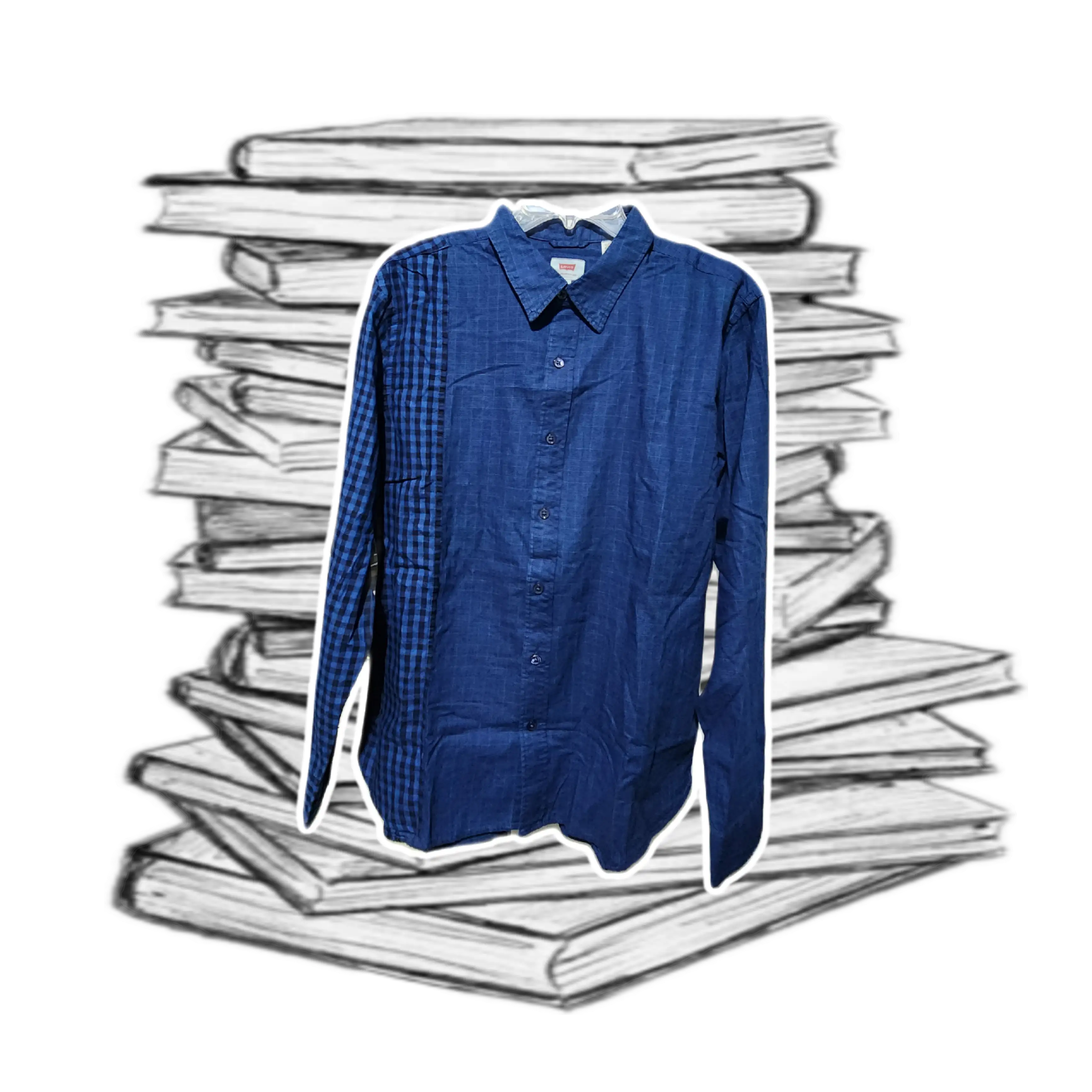 Camisa manga a cuadros